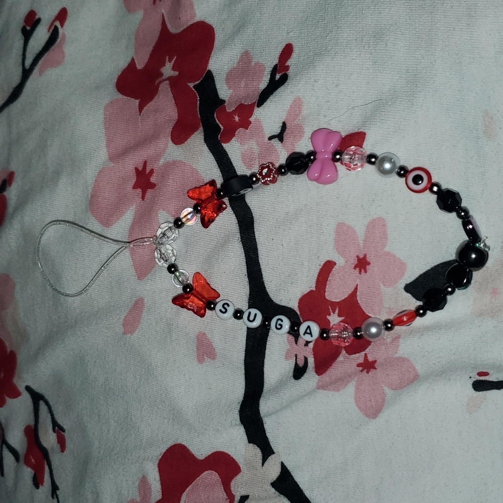 BTS Suga handmade phone charm strap